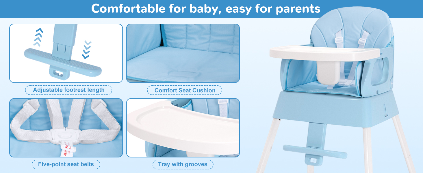 Comfortable for baby, easy for parents