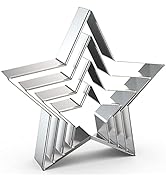 Pentagram Star Cookie Cutter Set Large - 5 Inch, 4 Inch, 3 Inch, 2 Inch - Geometric Cookie Cutter...
