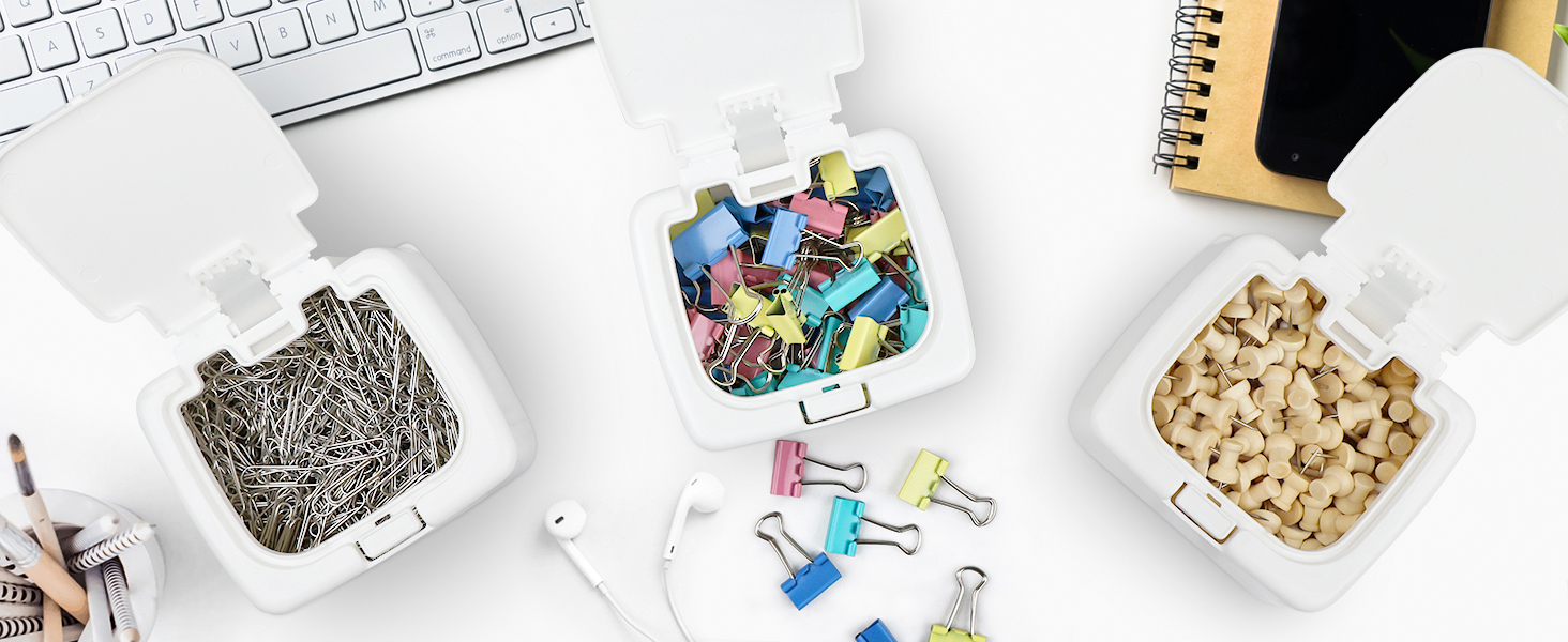 Push-button storage box