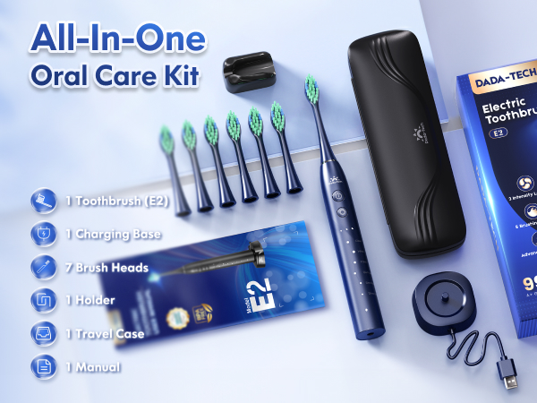 with-Travel-Case, Holder-&amp;-7-Brush-Heads