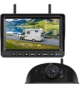 eRapta RV Backup Camera Wireless System for Furrion with 7-Inch Monitor 1080P, 1 Rear Camera, Wid...