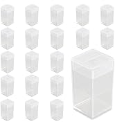 Tighall 20 Pack Diamond Embroidery Storage Jars Small Beads Storage Container Refills Clear Plast...