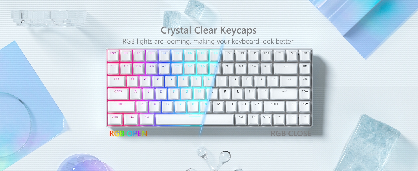 Shine Through PBT Keycaps, Custom Keycaps 60 75 100 Percent OEM Profile