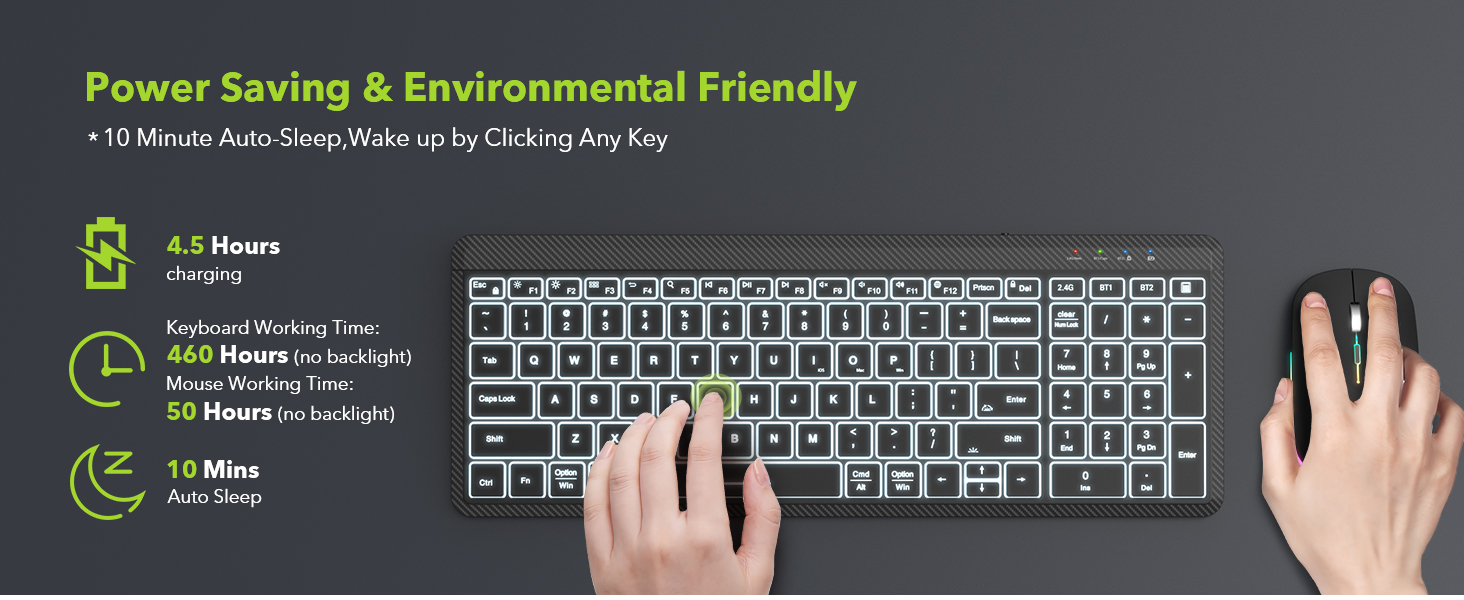 Wireless Keyboard and Mouse Bluetooth