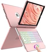 aMZCaSE Keyboard Case for iPad 9th Generation(10.2",2021),Colorful Backlight,360° Slim Cover,for ...
