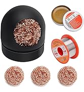 Soldering Iron Tip Cleaner Kit, Windspeed Non-slip Brass Soldering Tip Cleaner Solder Flux Brass ...