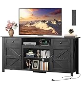 WLIVE TV Stand for up to 75" TVs, Entertainment Center with Power Outlet, Storage TV Console with...