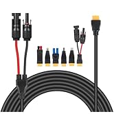 PJERJZN Solar Adapter 6-in-1 Kit Adapter Cable Solar Connector 14AWG Heavy-Duty Cable Weatherproo...
