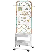 BAGHPBM Large Bird Playground, Parrot Perch Stand with Toys DIY Zone, Toilet, Storage Space, Bird...