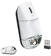 Wireless Mouse with Liquid Water Section & Floater Animal Portable Retro Silent Cute Aqua Mouse w...