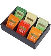 Krismax Tea Bag Organizer,Wooden Tea Box Holder, Tea Storage Containers with 6 Slots,Divided Stor...