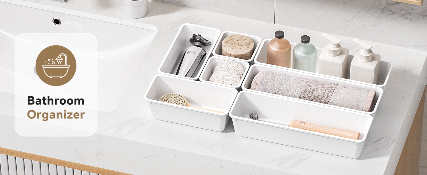 bathroom drawer organizer trays