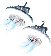 Portable Camping Fan with LED Lantern XTAUTO USB Rechargeable Waterproof Tent Fan with Hanging Ho...