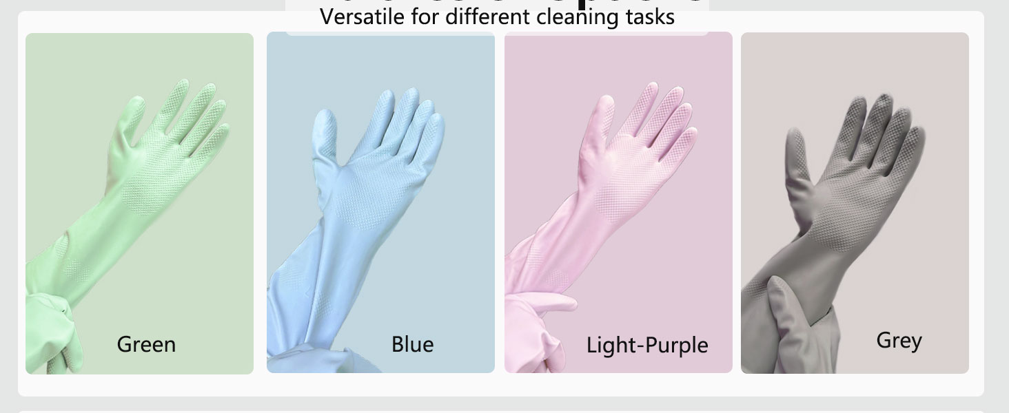 household cleaning glove reusable gloves rubber gloves for cleaning 4 pairs of cleaning gloves small