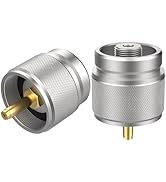 DALQUIS 2 Pcs Camping Stove Adapter, LPG Canister Adapter, 1 Lb Propane Tank Input EN417 Lindal V...