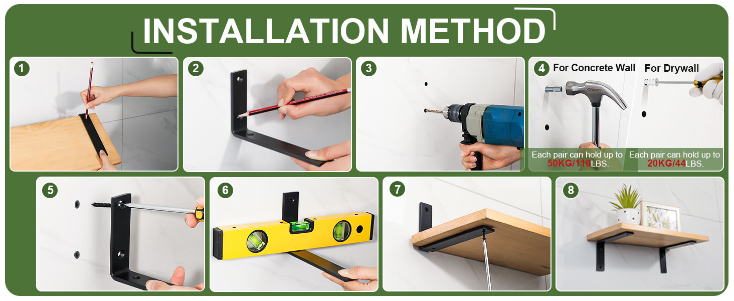 8 inch shelf bracket