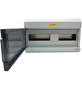 YQMIGU 18 Way Outdoor Waterproof IP66 PC/ABS Alloy Plastic Circuit Breaker Box Power Distribution...