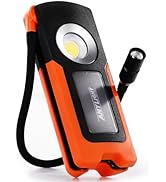 Work Light - LED Rechargeable Work Light with COB 1500LM &amp; 300LM Portable Gooseneck USB Rechargea...