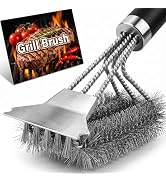 Grill Brush with Detachable Handle, Non-Slip BBQ Grill Brush for Outdoor Grill, 18 Inch Stainless...