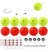 Dovesun 20pcs Slip Fishing Bobber Fishing Float Slip Fishing Rig Rubber Bobber Stoppers for Crapp...