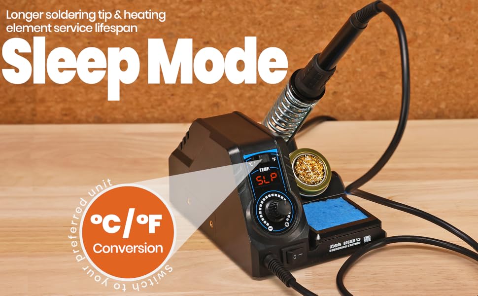 EZTOOLS 926LED V3 soldering station has sleep mode