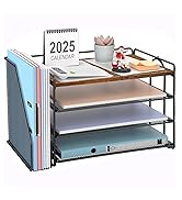 4-Tier Wood Paper Organizer
