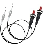DALQUIS 2 Set Propane Push Button Piezo Igniter, Piezo Spark Ignition with 20" Long Wire and Cera...