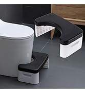 7 inch Folding Toilet Stool, Squatting Poop Stool, Bathroom Potty Step Stool, Toilet Assistance S...