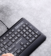 SurnQiee KB612 Large Letter Wired Backlit Keyboard