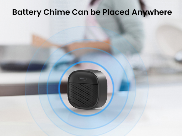 You can place the battery chime anywhere