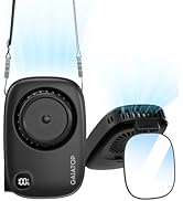 Gaiatop Mini Neck Fan, Rechargeable Handheld Desk Use, LED Power Display 3 Speed 360°Rotate Mirro...