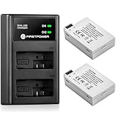 FirstPower LP-E8 Battery and Dual USB Charger Compatible with Canon EOS Rebel T2i, T3i, T4i, T5i,...