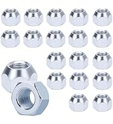 shliyitx 20PCS 1/2-20 Inch Trailer Lug Nuts 509 Tire Wheel Lugs Tire Acorn Silver Open End Finish...