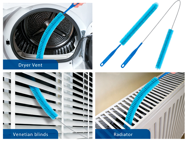 Dryer Vent Cleaner Kit, 5-Piece Professional Cleaning Kit with Flexible Dryer Vent Brush