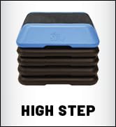 The Step Adjustable High Step Aerobic Platform with 4 Risers, Home Gym Workout Equipment, Fitness...