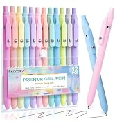 Fenmay Gel Pens, 12 Pcs Black Ink Pens 0.7mm Medium Point| Quick Dry No Smudge, Smooth Writing, R...