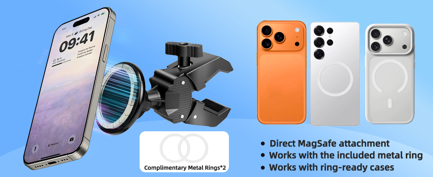Magneti c Phone Mount for Stroller, Exercise Bike