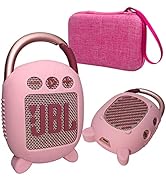 Hard Carrying Case and Silicone Cover for JBL Clip 4 Portable Bluetooth Speaker, Protective Trave...