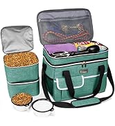 BAGLHER Dog Travel Bag for Supplies - Double-Layer Airline Approved Weekend Pet Travel Organizer ...