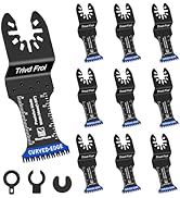 Trivd Frol 10PCS Japanese Tooth Oscillating Saw Blades, Curved Edge Oscillating Multitool Blades ...