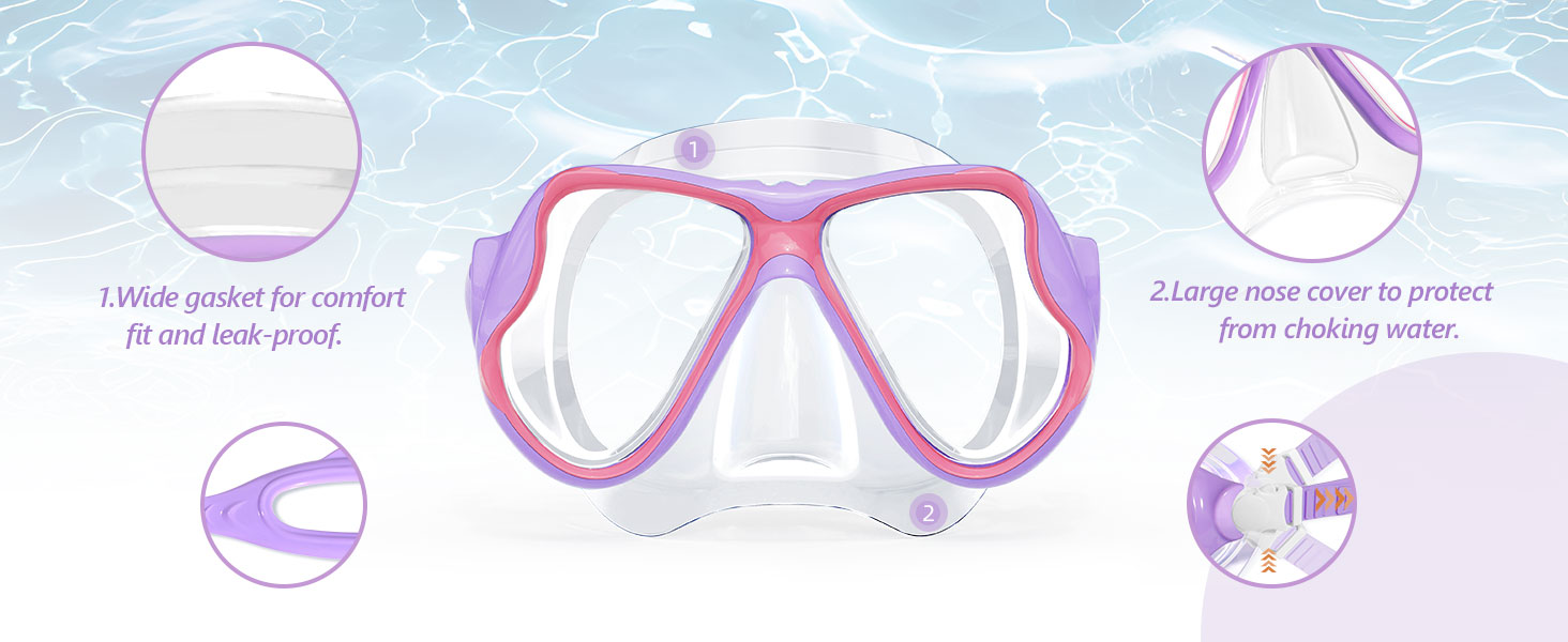 swim goggles with nose cover