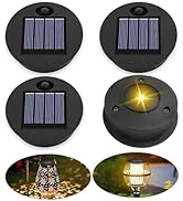 4 Pack Solar Light Replacement Top, Replace Solar Light Part for Lantern (Top 2.76 inch, Bottom 2...
