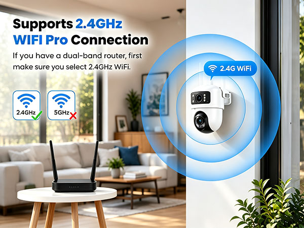 2.4GHz WiFi Cameras for Home Security