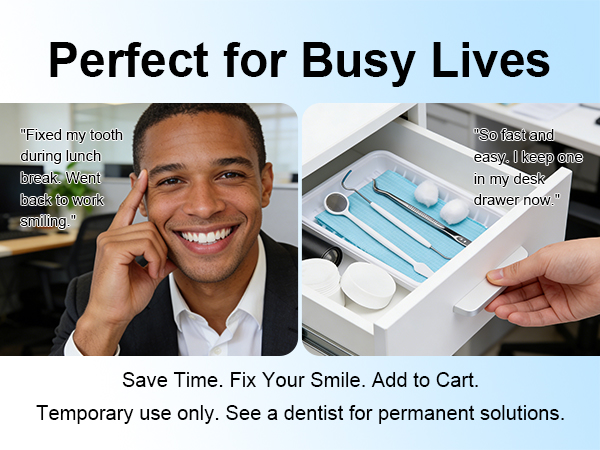 Tooth Repair Kit – Fast, Easy DIY Dental Fix. Temporary Use Only.