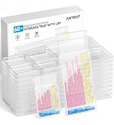 ARTDOT 60-Piece Diamond Art Storage Trays Kits for Adults with Lids, 2-in-1 Stackable Diamond Pai...