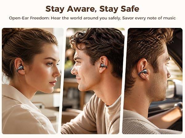 Stay Aware, Stay Safe Open-Ear Freedom: Hear the World Around You Safely , Savor Every Note of Music