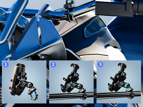 motorcycle phone mount anti vibration