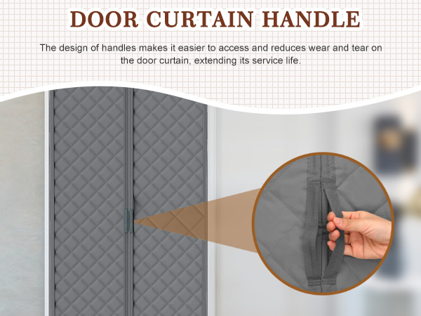 magnetic thermal insulated door curtain