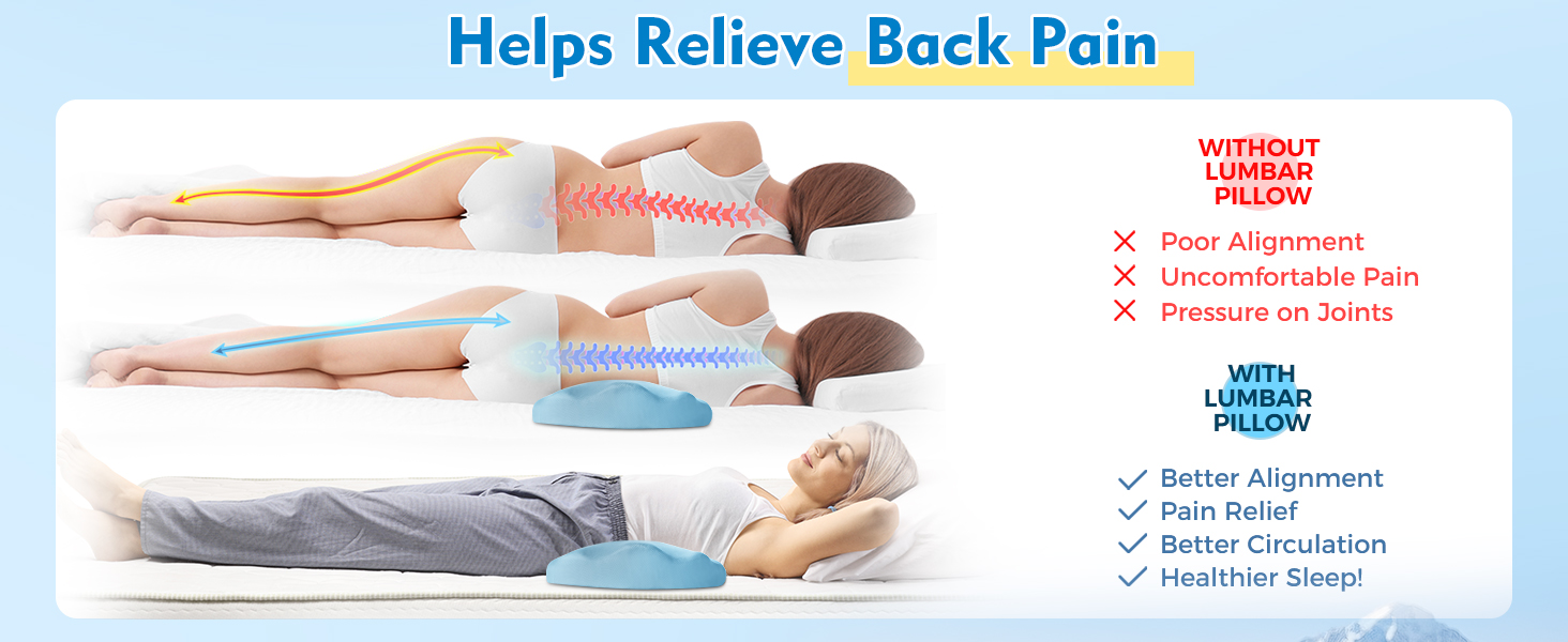 Lumbar Support Pillow for Bed
