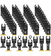 DAEMKOD 55 Pack Oscillating Tool Blade Kit, Professional Multitool Blades for Soft Metal Nails an...